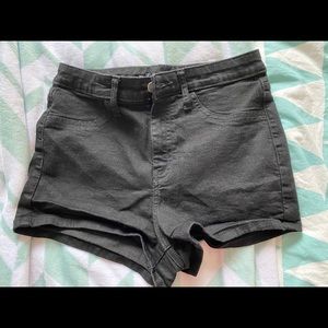 Wild fable black denim shorts 20 30R hi waist jean